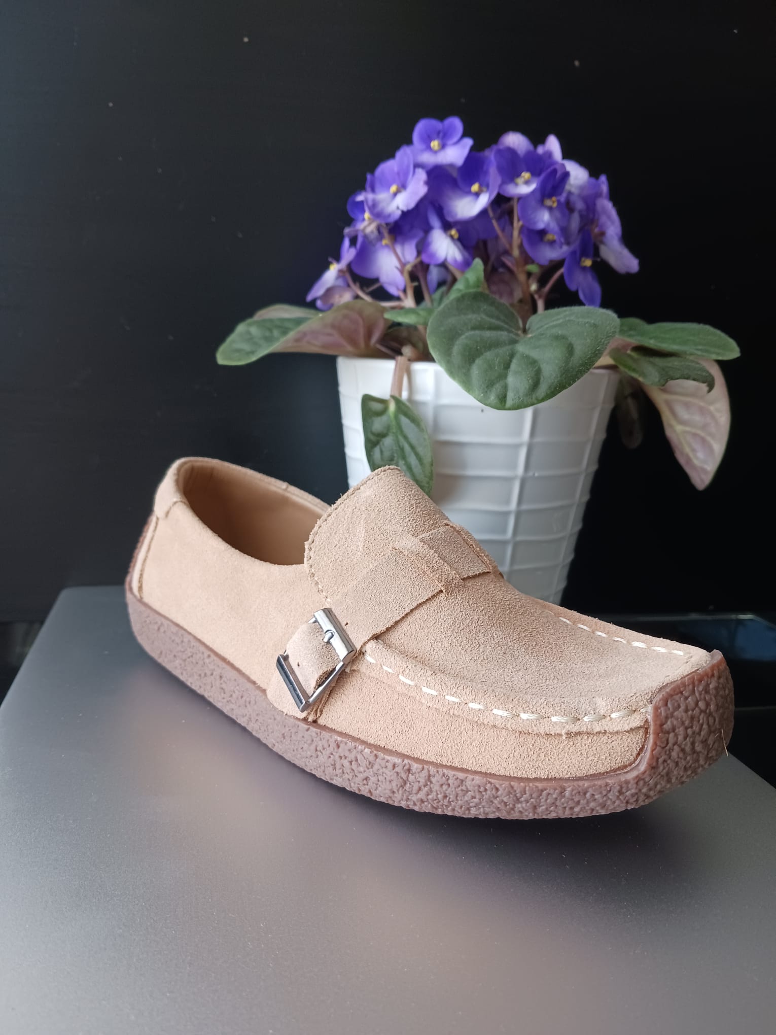 Leather Loafers for Women | Soft Wedge Slip‑On Walking Shoes | Anti‑Slip Shoes