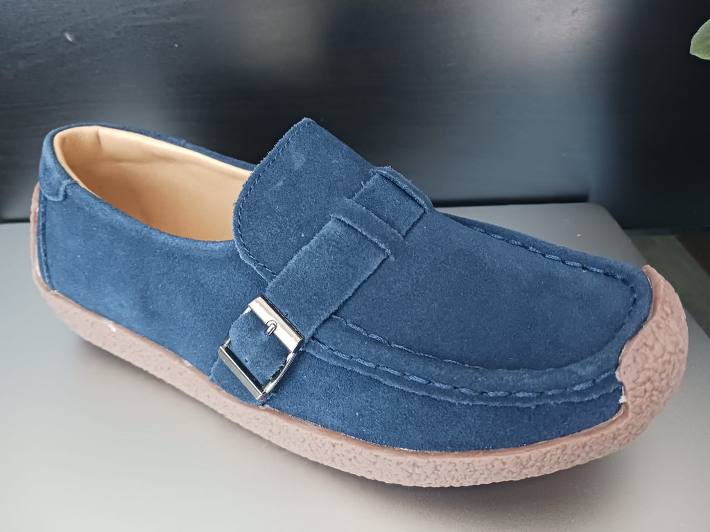 Leather Loafers for Women | Soft Wedge Slip‑On Walking Shoes | Anti‑Slip Shoes